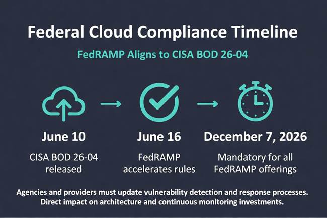Timeline from CISA BOD to FedRAMP mandatory date Timeline from CISA BOD to FedRAMP mandatory date